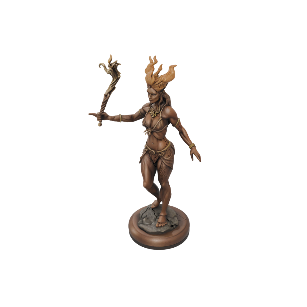 Woodgrain Fire Genie Efreet