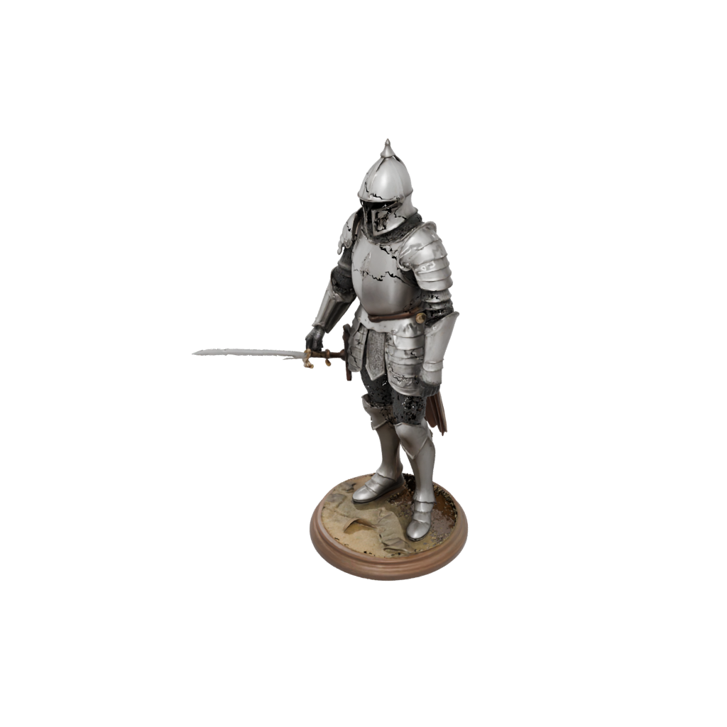 Woodgrain Knight In Full Plate Armor