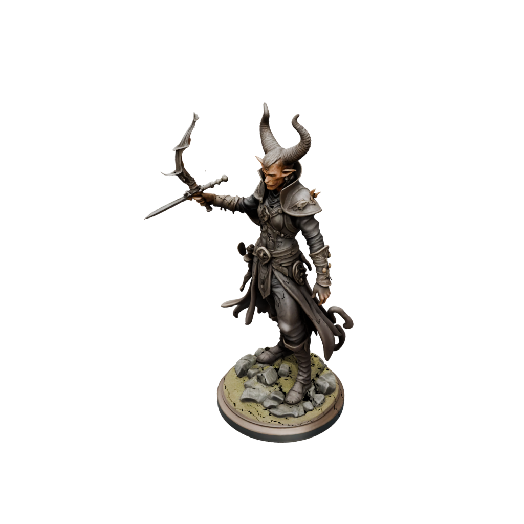 Woodgrain Tiefling Warlock