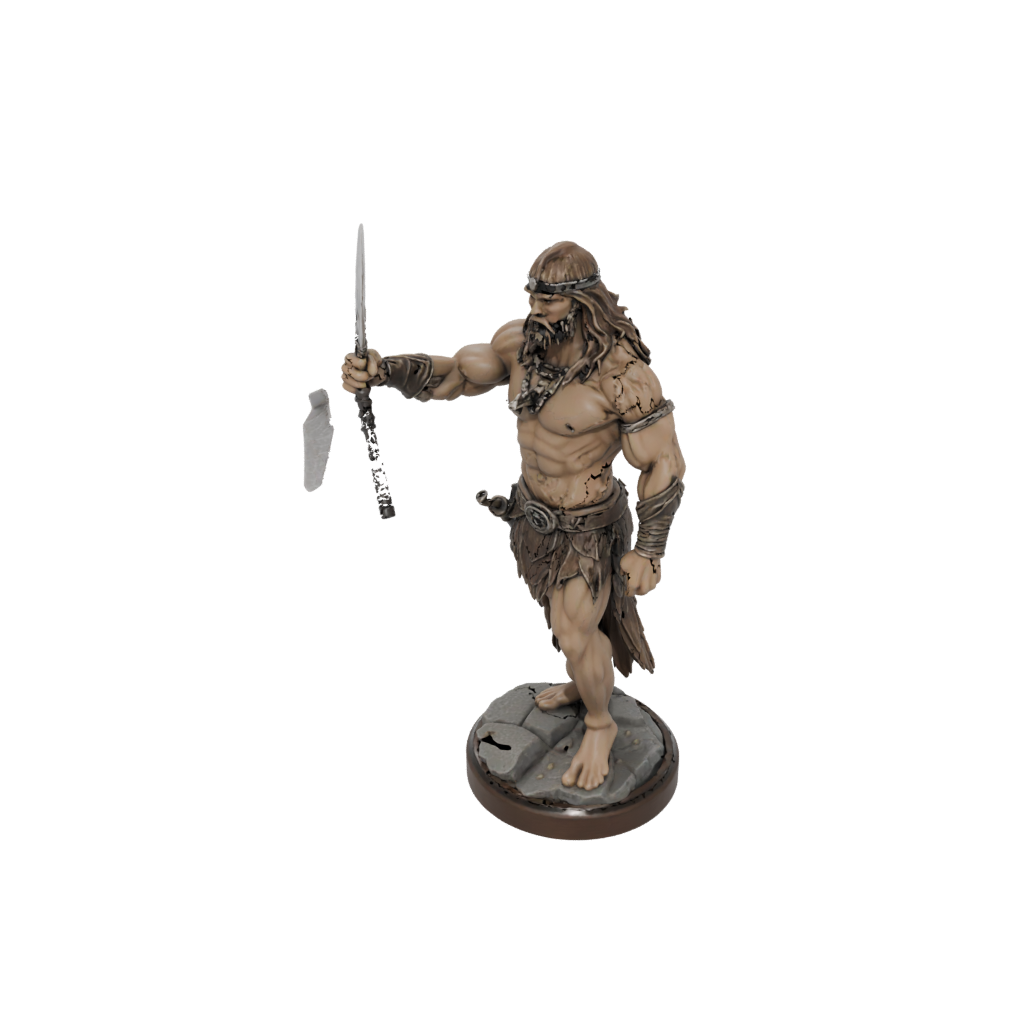 Woodgrain Barbarian With Greatsword