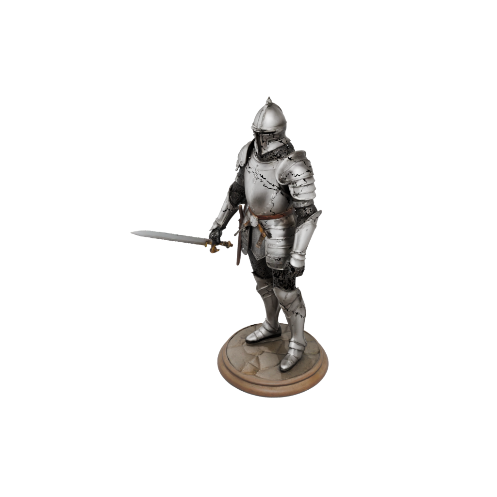 Woodgrain Knight In Full Plate Armor