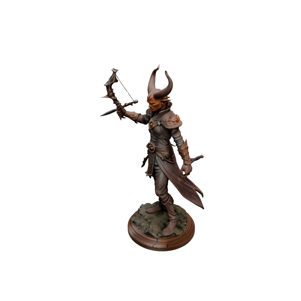 Woodgrain Tiefling Warlock
