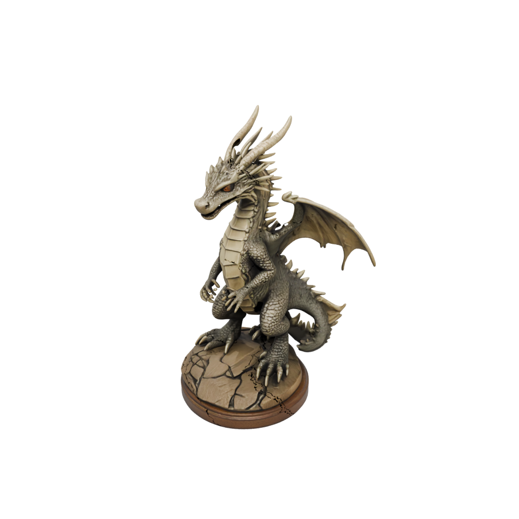 Woodgrain Young Dragon Wyrmling