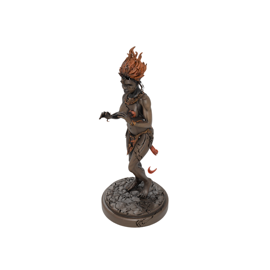 Woodgrain Fire Genie Efreet