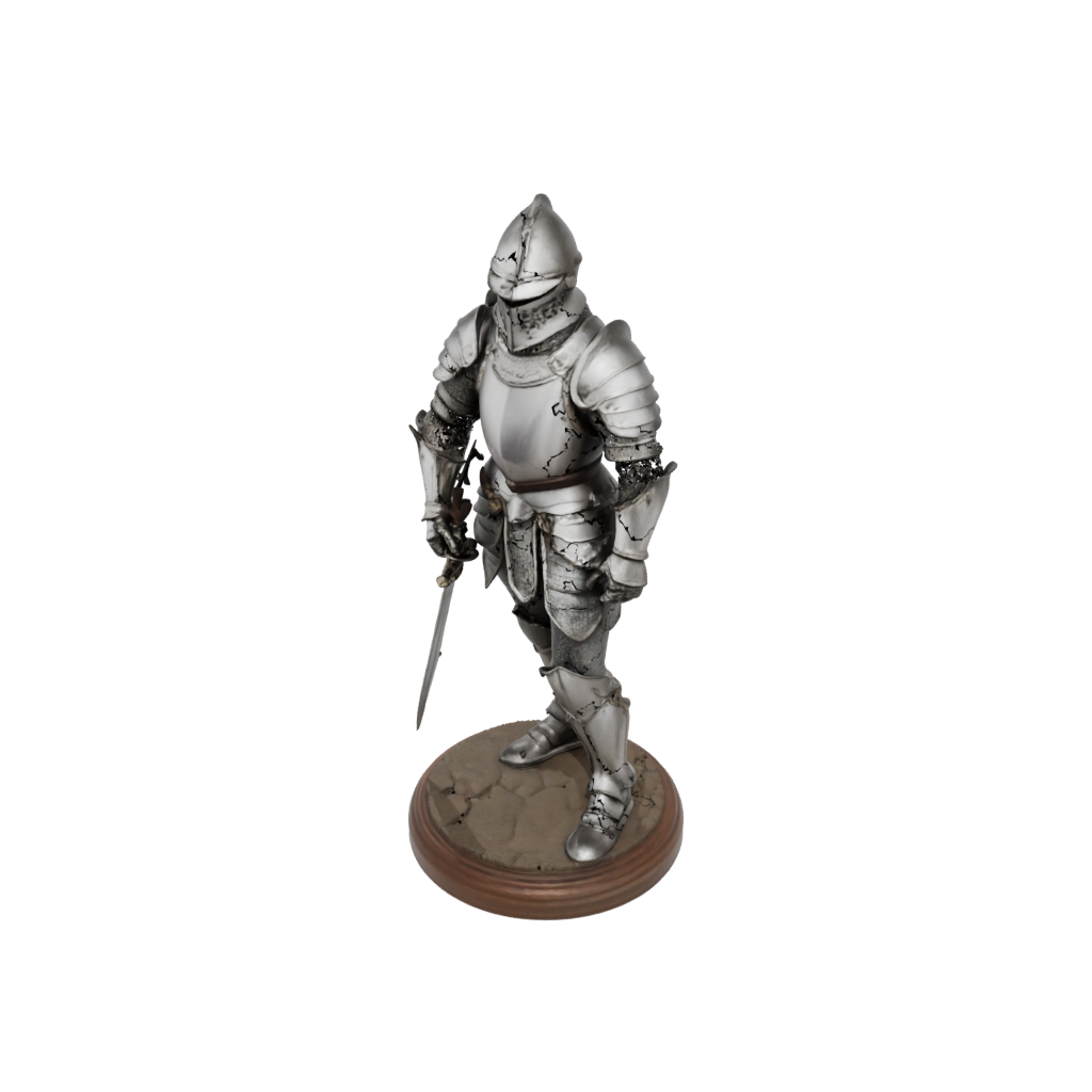 Woodgrain Knight In Full Plate Armor