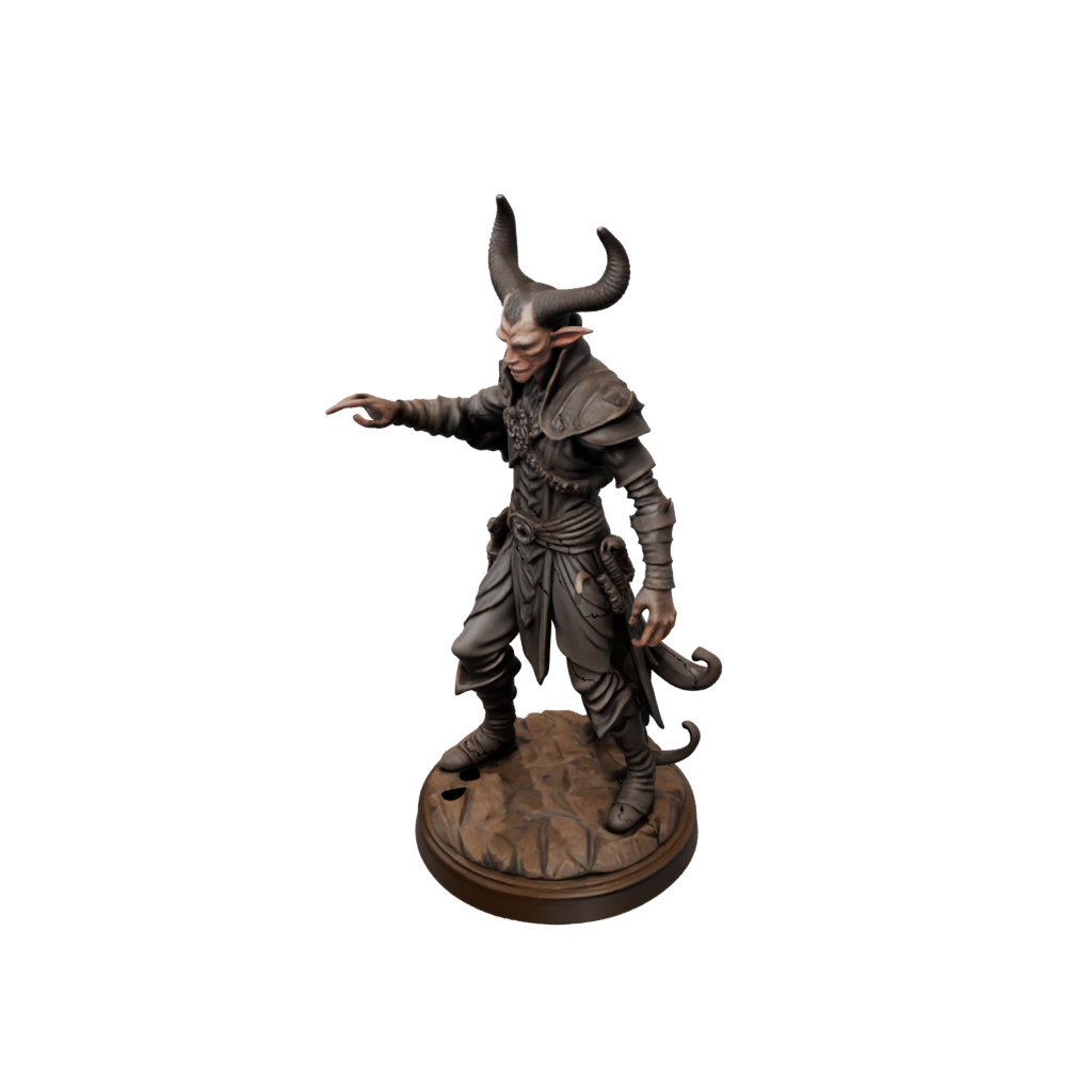Woodgrain Tiefling Warlock