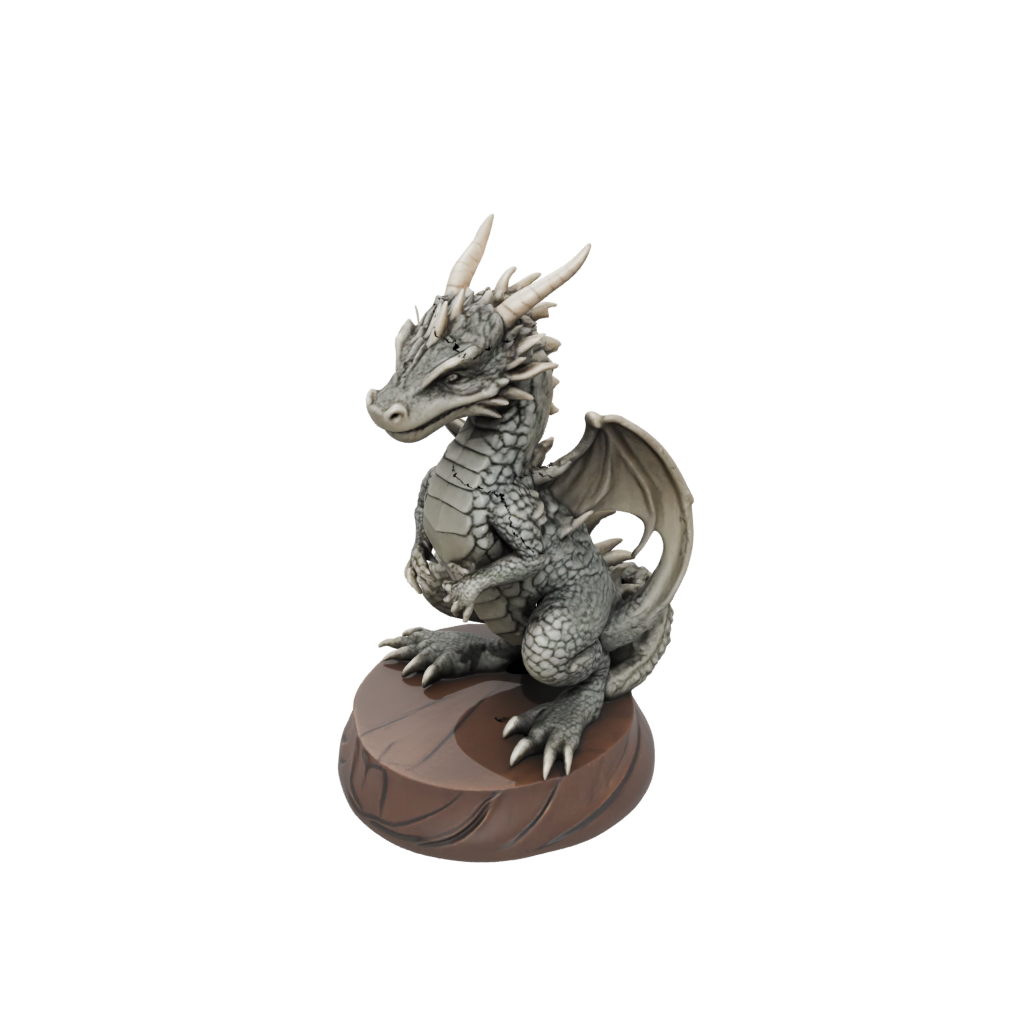 Woodgrain Young Dragon Wyrmling