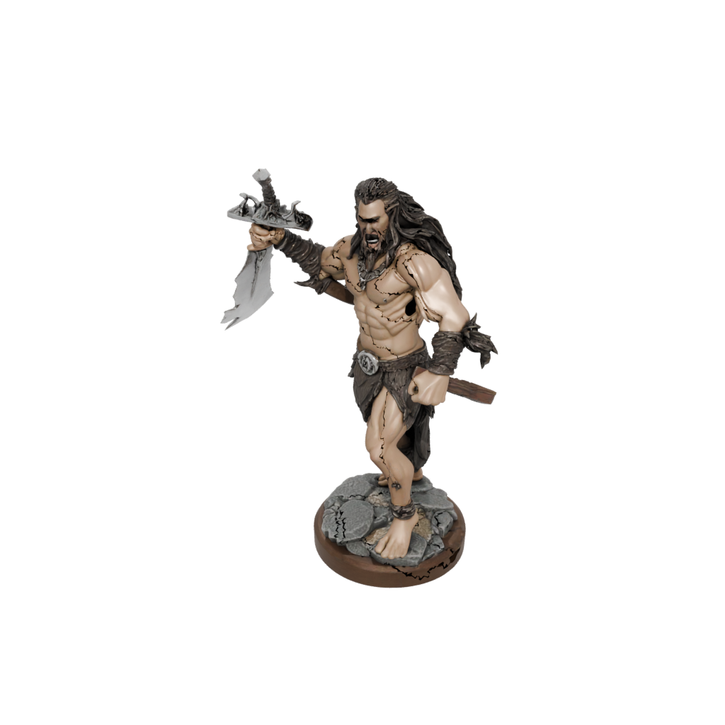Woodgrain Barbarian With Greatsword