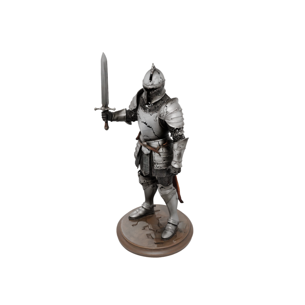 Woodgrain Knight In Full Plate Armor