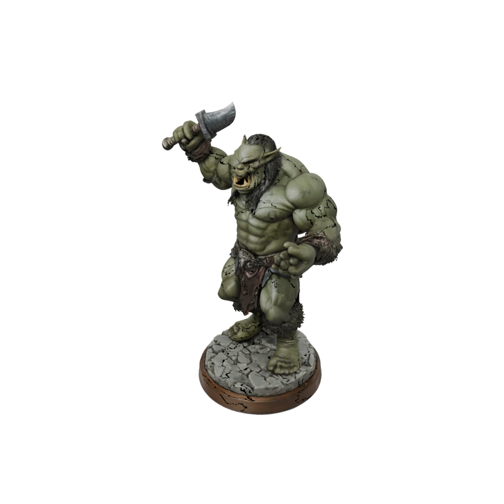 Woodgrain Orc Brute With Cleaver