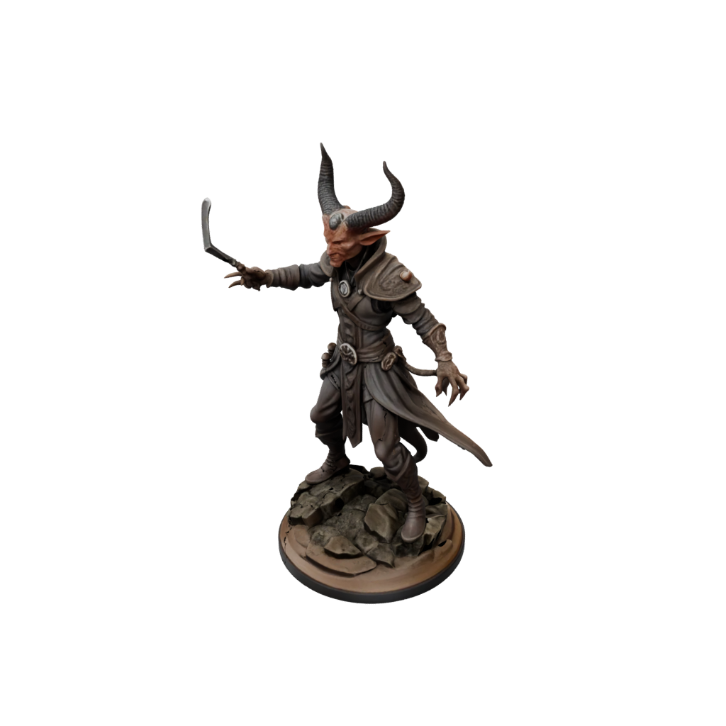 Woodgrain Tiefling Warlock