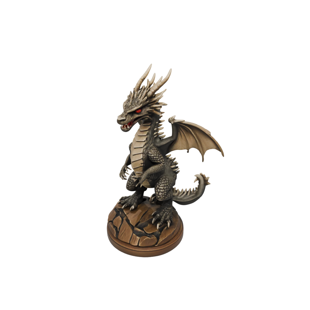Woodgrain Young Dragon Wyrmling