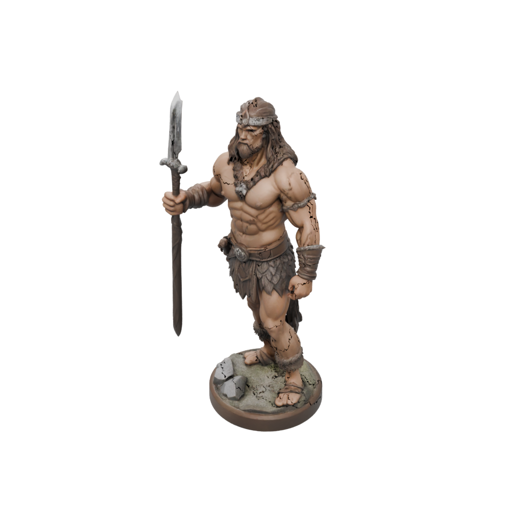 Woodgrain Barbarian With Greatsword