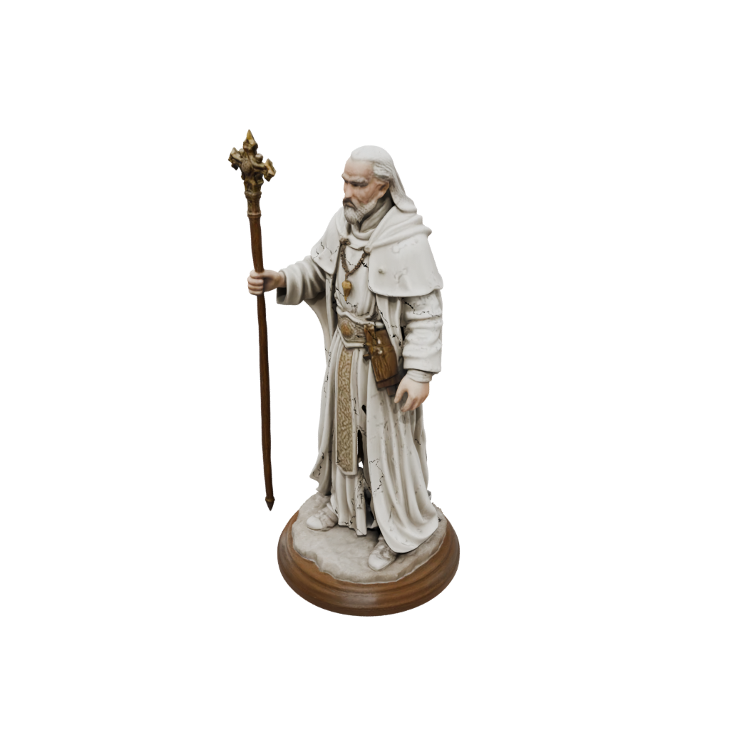 Woodgrain Cleric Priest With Mace
