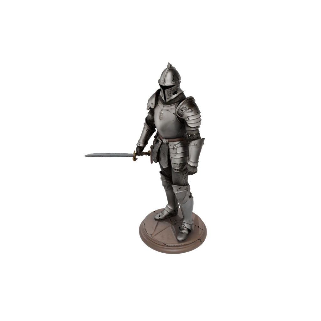 Woodgrain Knight In Full Plate Armor