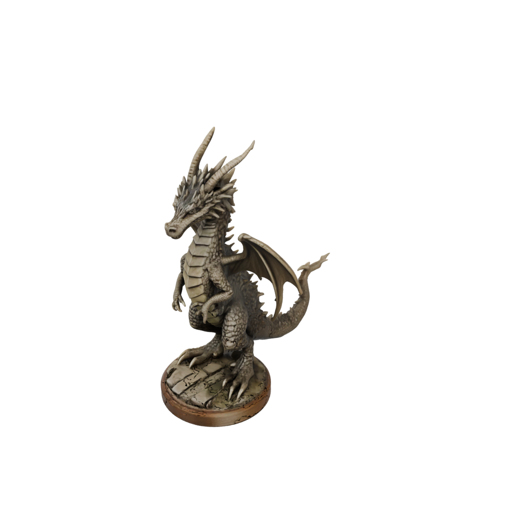 Woodgrain Young Dragon Wyrmling